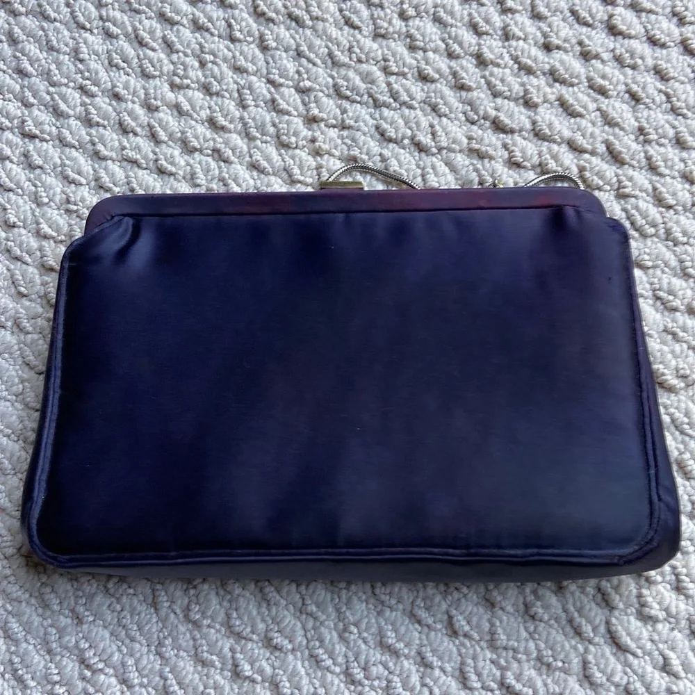Vintage 1960's Evening Bag Collectible INGBER Satin Evening Bag VGC